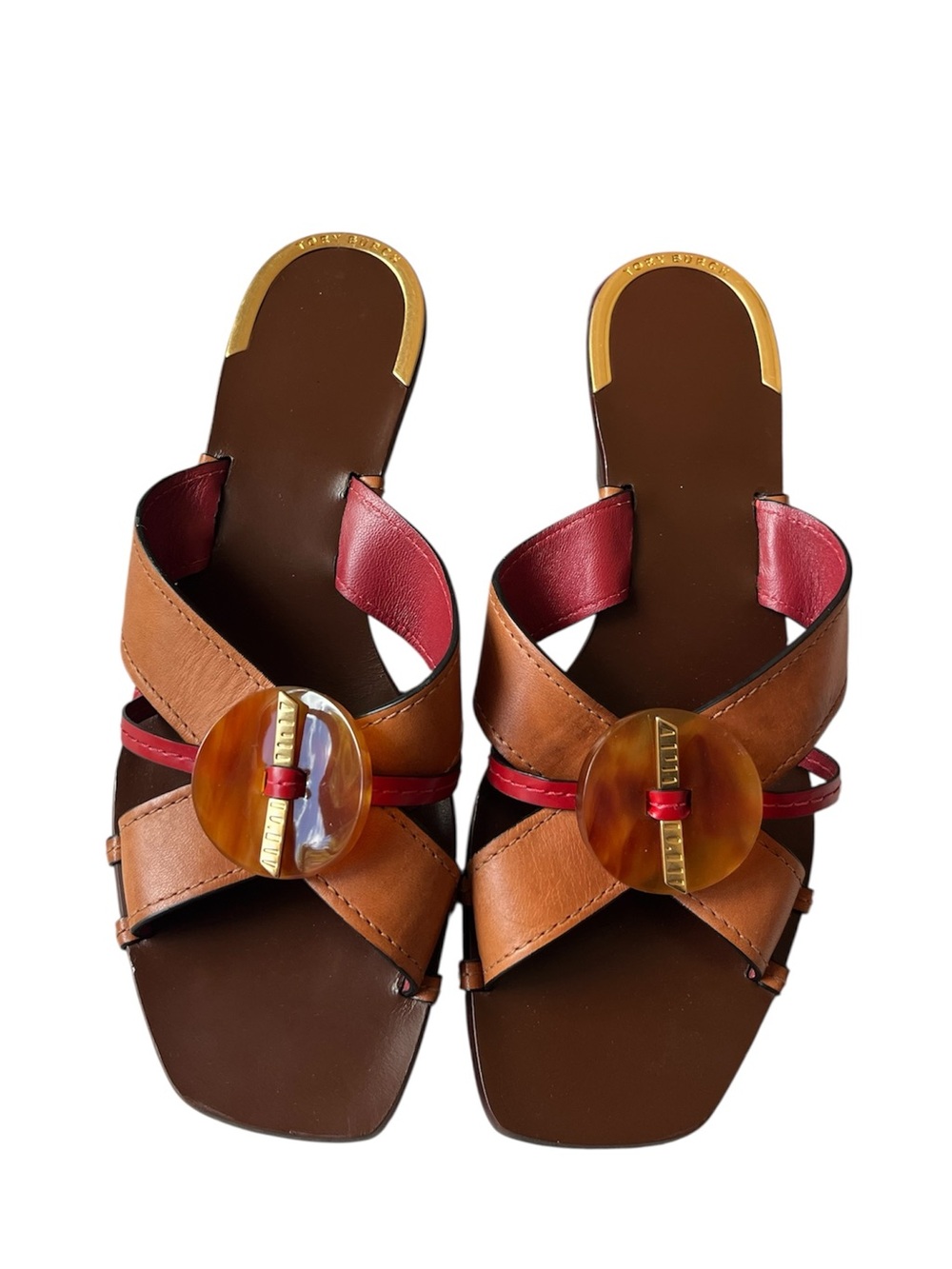 TORY BURCH ARTISANAL KNOTTED SANDALS 8.5 WOMENS